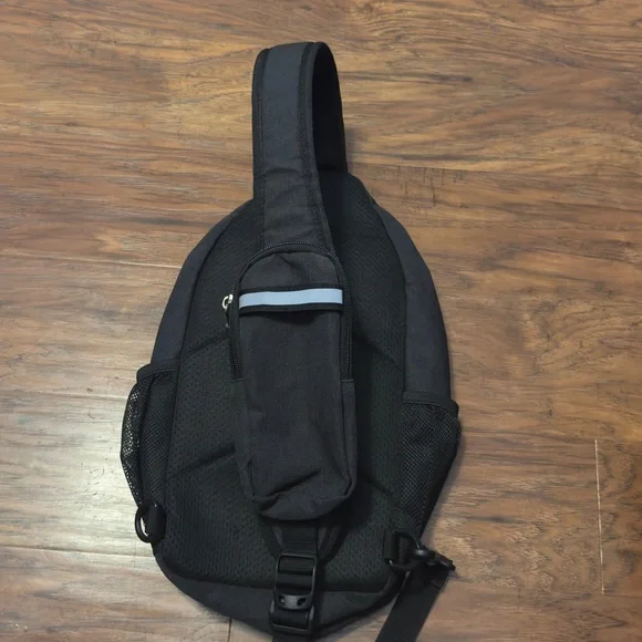 Black Sling Bag with Graphic Design - Picture 8 of 10